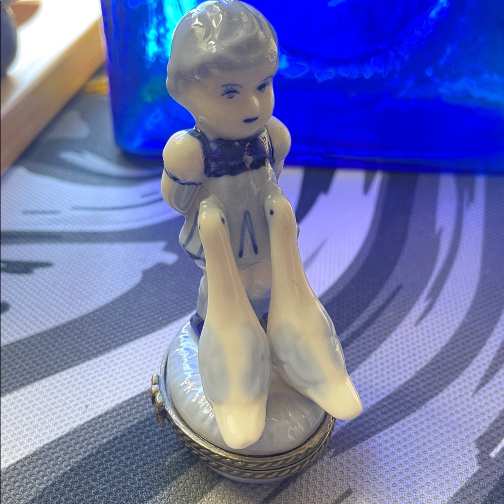 Porcelain Figurine with Geese
